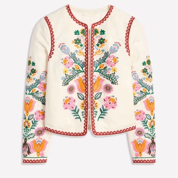 Boden Sweaters - Boden jacket NWT 6 embroidered item jacket Islington Multi Floral Embroidery